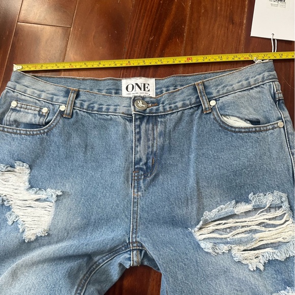 One Teaspoon Awesome Baggies 'Hustler' Ripped Relaxed Tapered Leg Jeans Size 32 - Picture 14 of 15